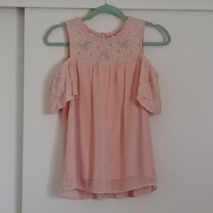 Cold Shoulder Lace Blouse